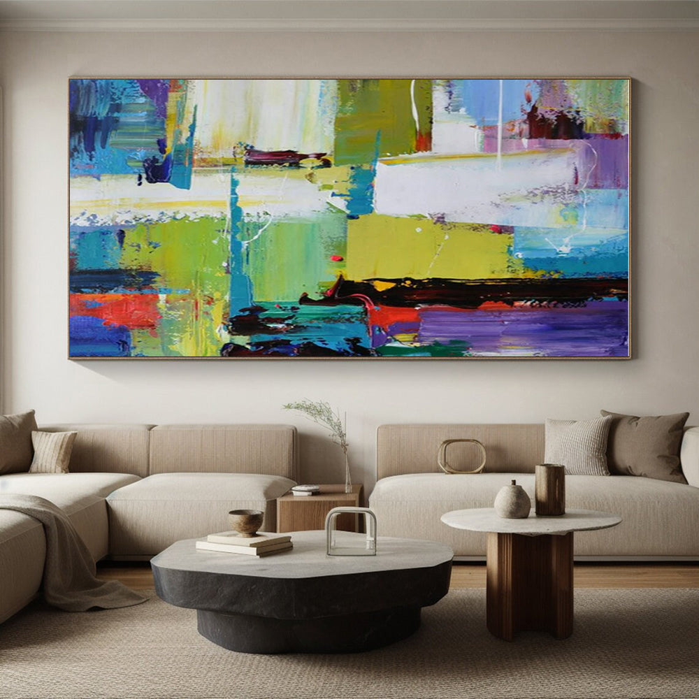 Oversized Contemporary Abstract Canvas for Artisan Craft Fair Exhibition Booths