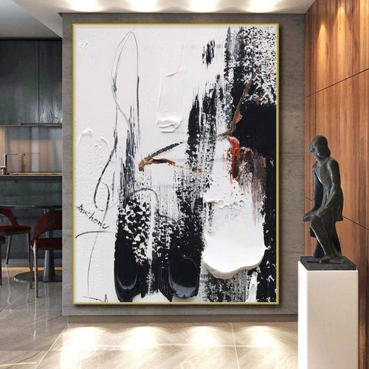 Extra-Huge Modern Abstract Painting for Hallway Visual Interest