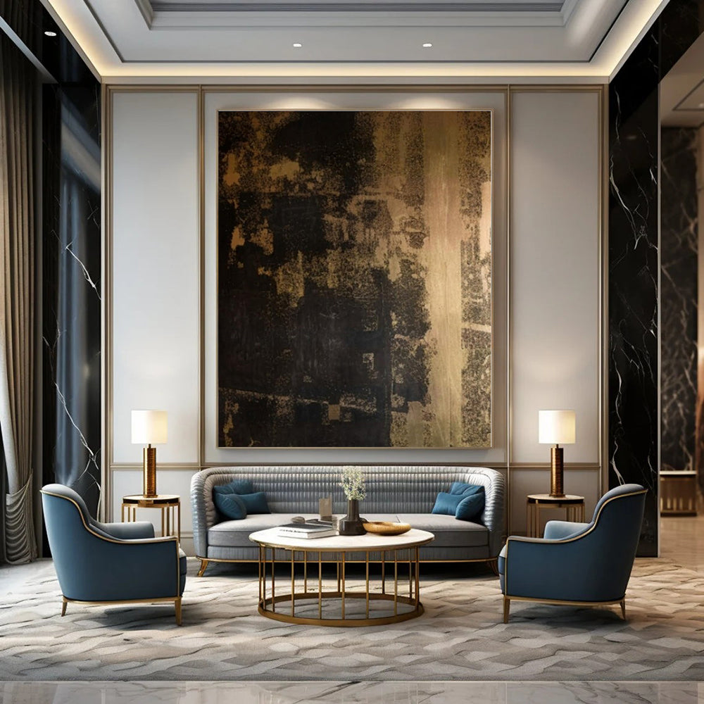 Super-Sized Hand-Painted Modern Abstract Wall Decor for Office Mail Rooms