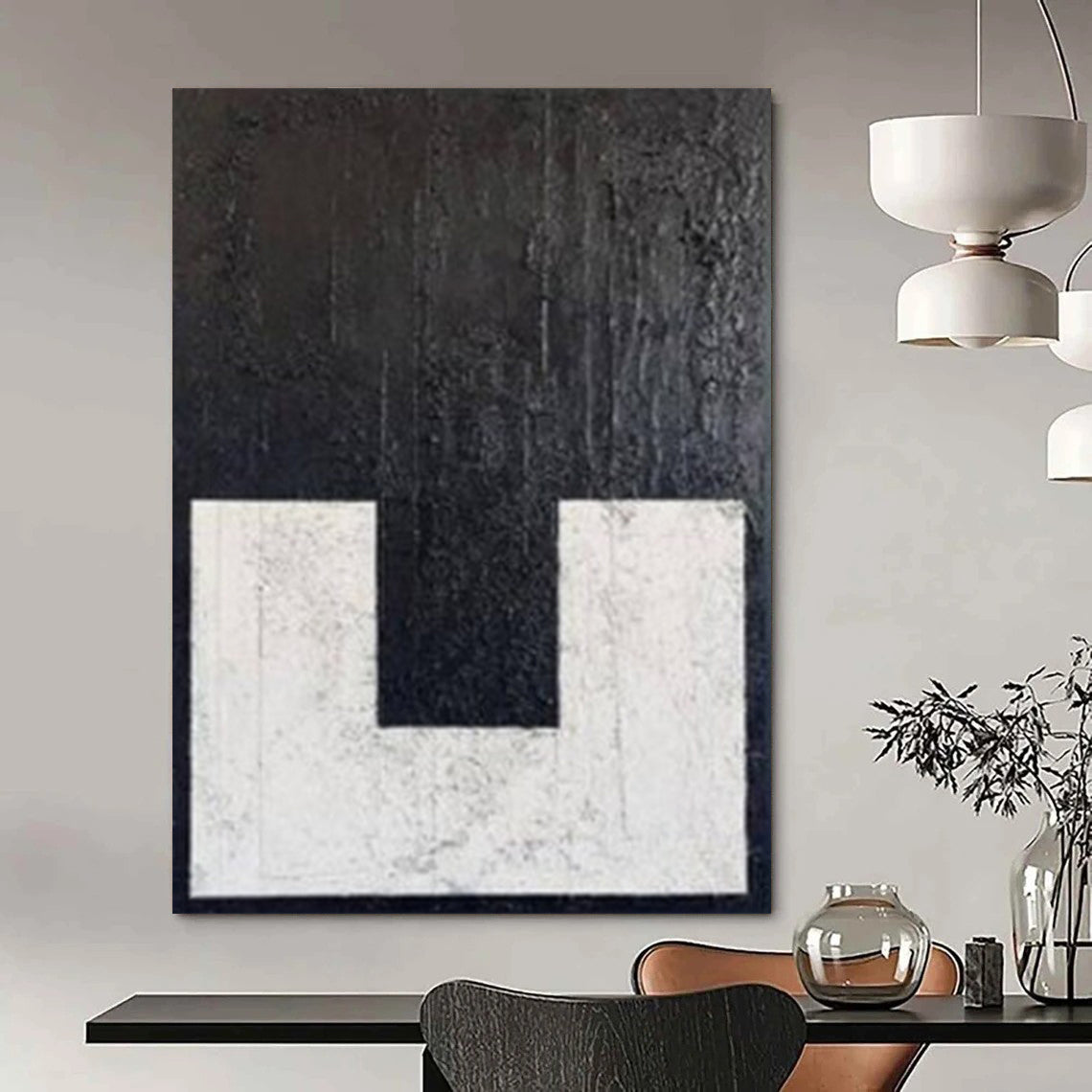Huge Hand-Painted Contemporary Abstract Painting for Family Home Guest Bedrooms