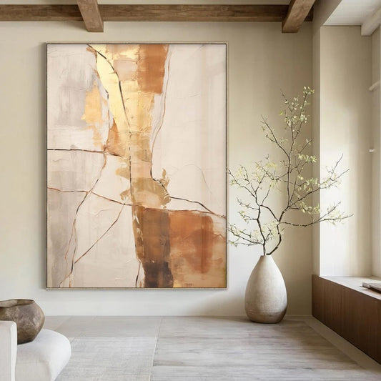 Huge Hand-Painted Contemporary Abstract Painting for Family Home Multi-Purpose Rooms