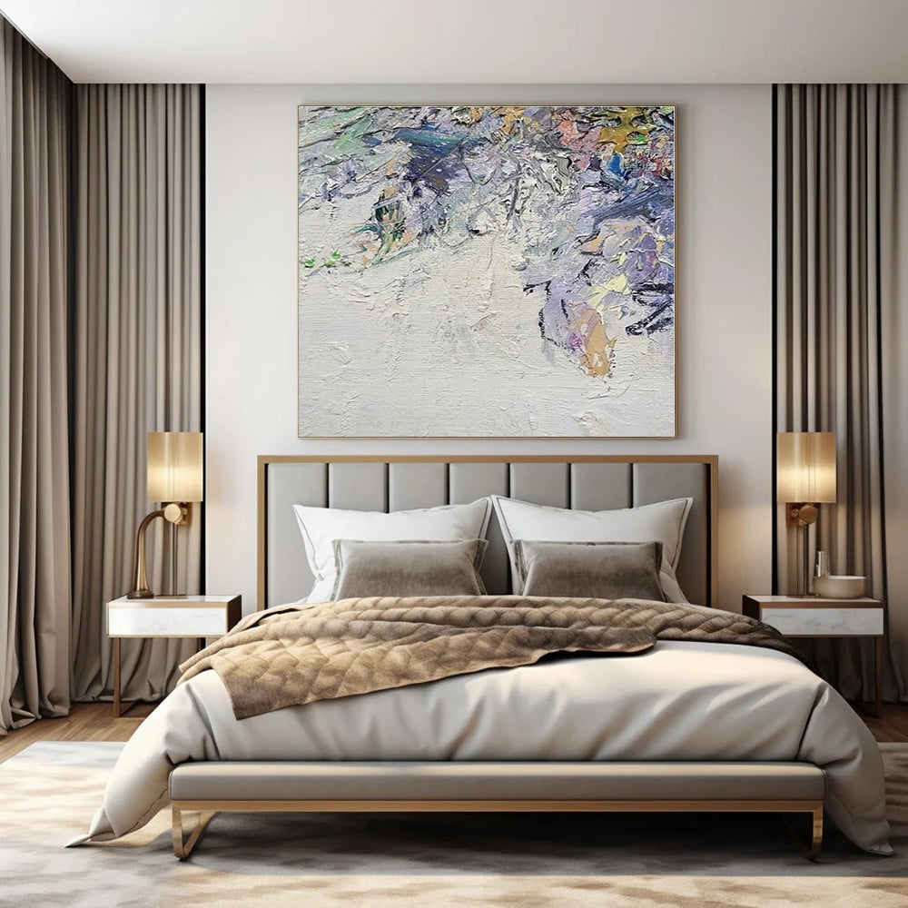 Hand-Painted Personalized Abstract Mural for Dining Room and Hotel Banquet Halls