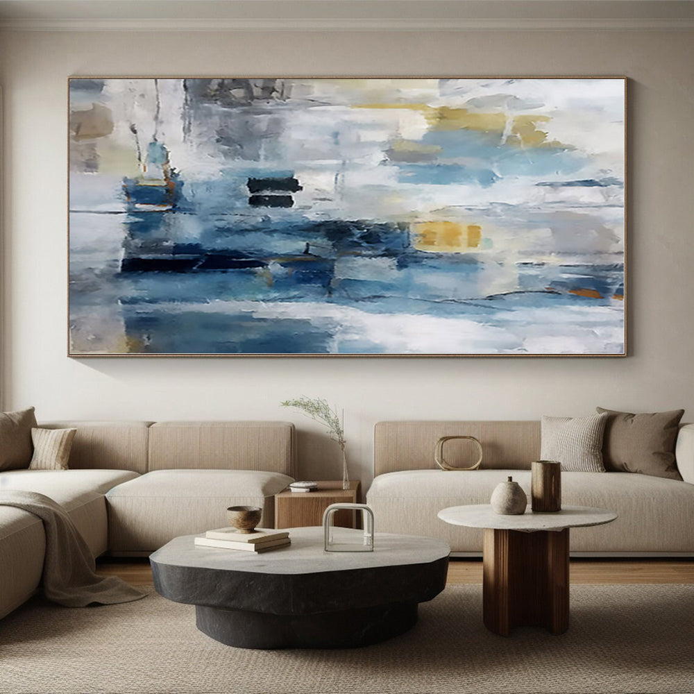 Oversized Made-to-Order Abstract Canvas for Walk-in Closet Clothing Rack Wall