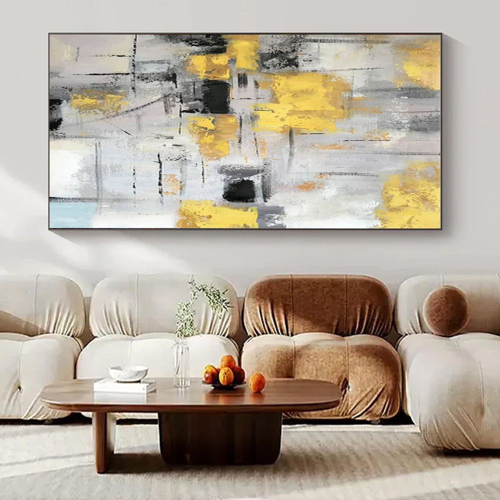 Large Custom Hand-Painted Abstract Wall Decor for Office Print Rooms
