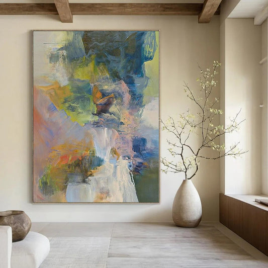 Immense Abstract Canvas for Indoor Pool Areas - Made to Order Acrylic on Canvas