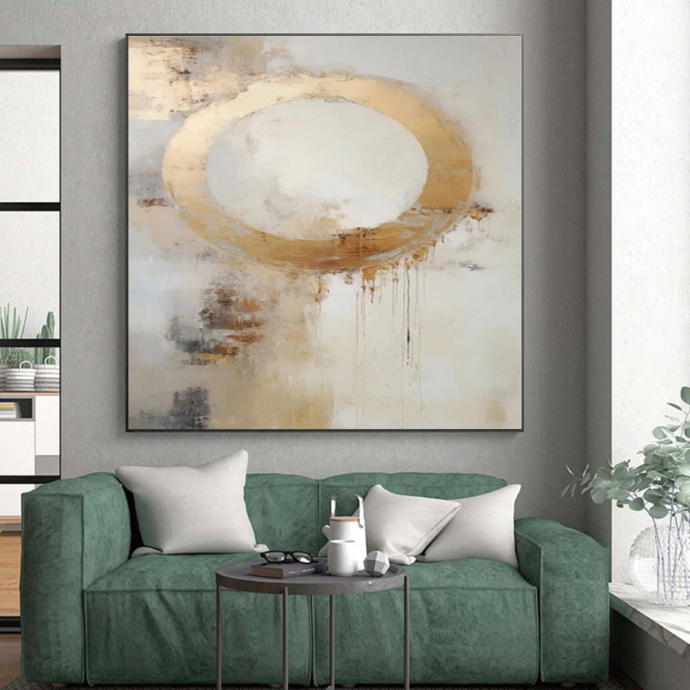 Oversized Custom Hand-Painted Abstract Painting for Home Library Study Nook Wall LargeART0586