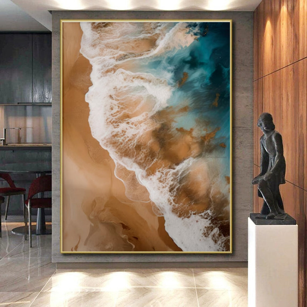 Extra-Huge Contemporary Abstract Painting for Home Library Study Nook Inspiration