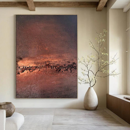 Gigantic Hand-Painted Contemporary Abstract Painting for Sports Arena VIP Lounges