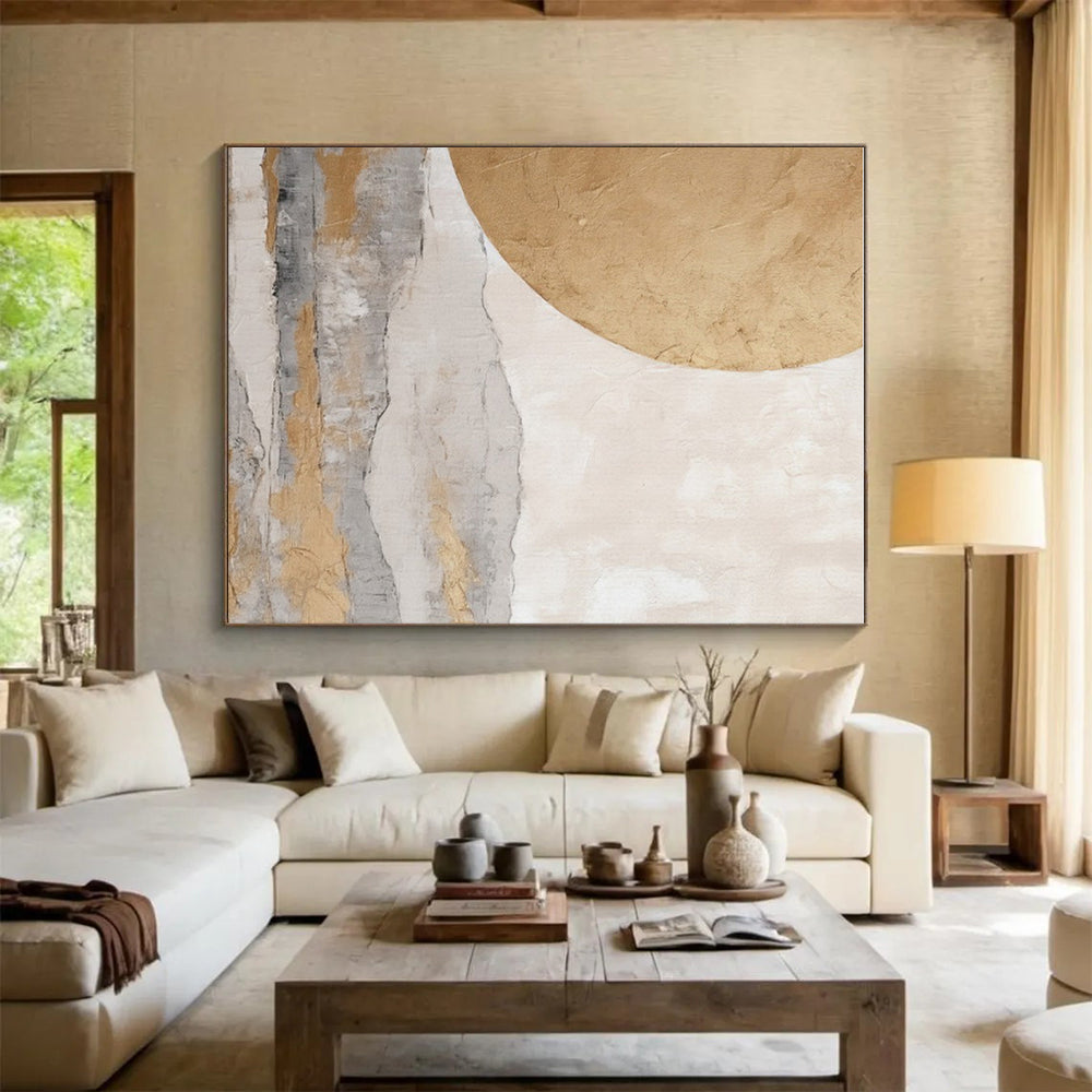 Large-Scale Modern Abstract Art for Contemporary Attic Storage and Display Wall