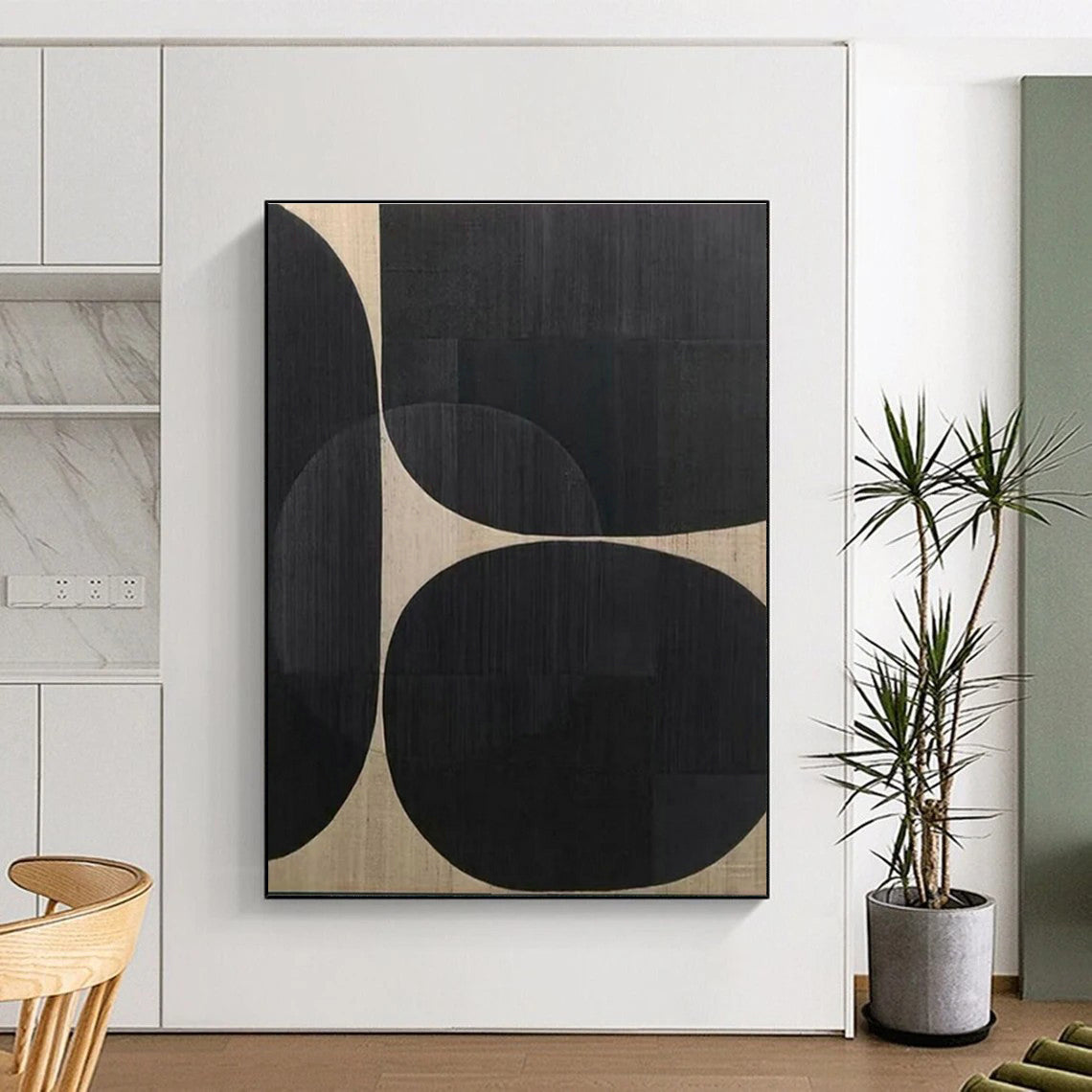 Custom Oversized Hand-Painted Abstract Canvas for Attic Living Space Feature Wall LargeART0595