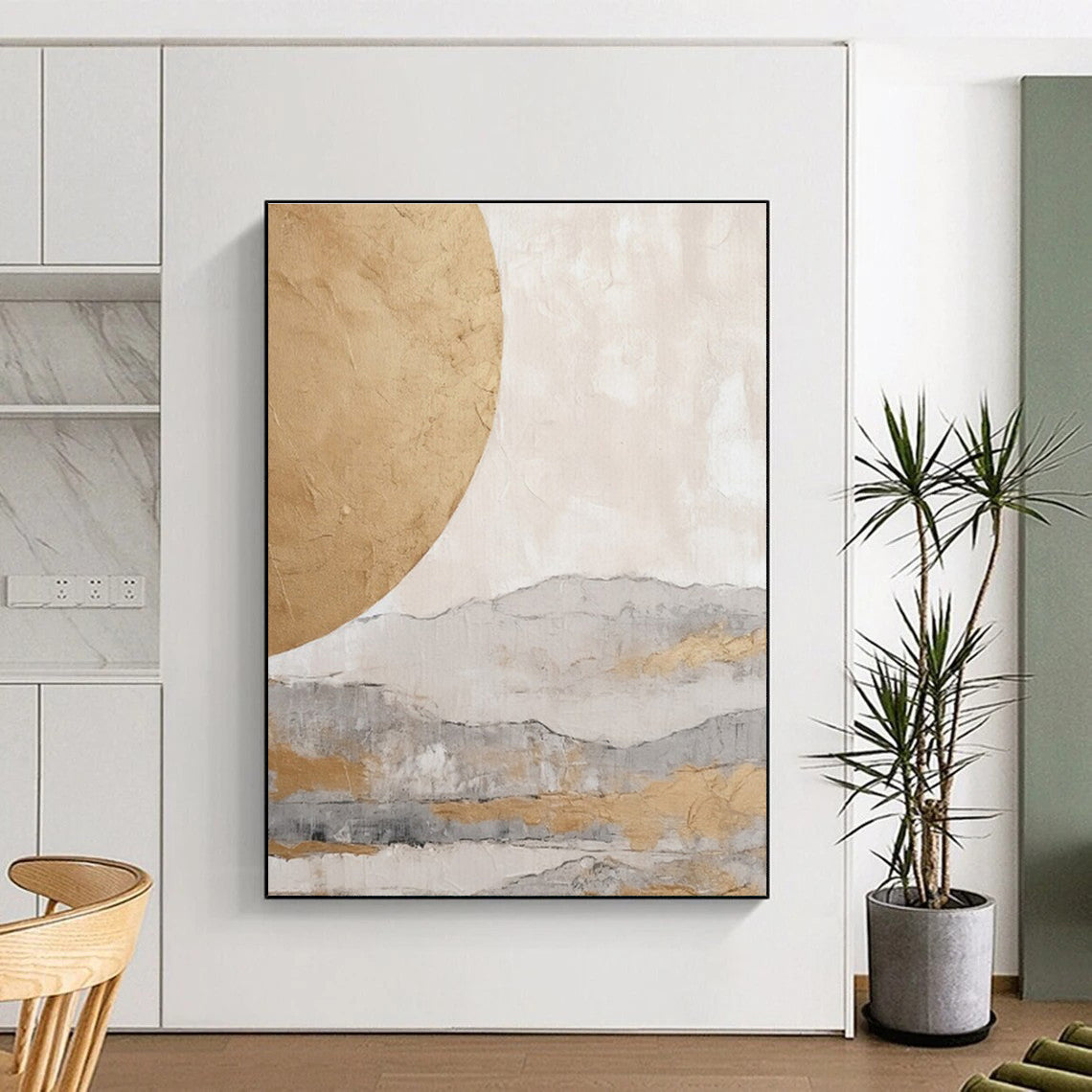 Large-Scale Modern Abstract Art for Contemporary Attic Storage and Display Wall
