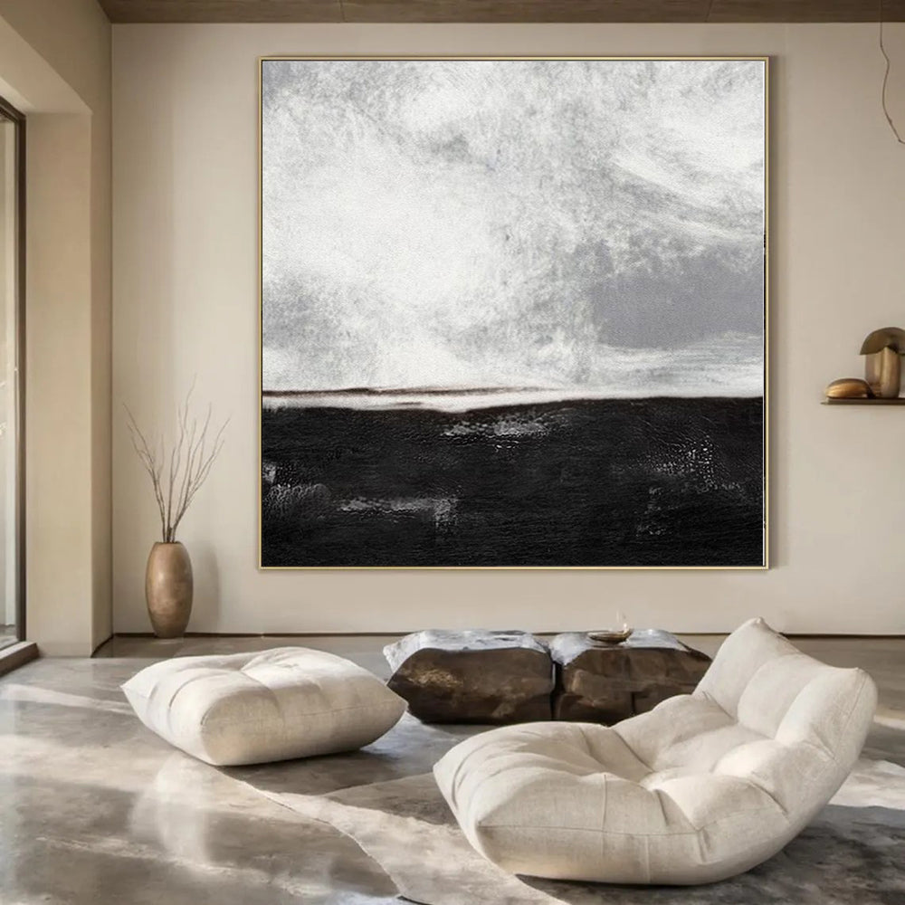 Dreamy Hand-Painted Abstract Wall Decor for Living Room Picture Windows