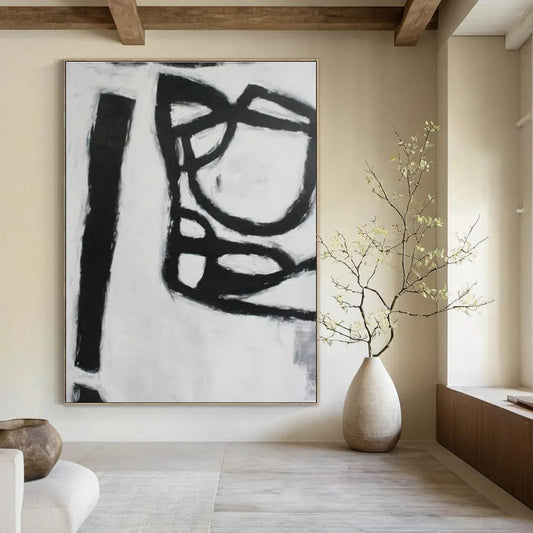 Hand-Painted Bespoke Abstract Canvas for Bedroom & Hotel Guest Rooms