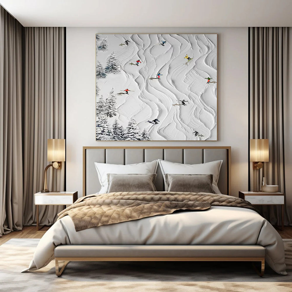 Hand-Painted Personalized Abstract Painting for Bedroom & Hotel Executive Suites