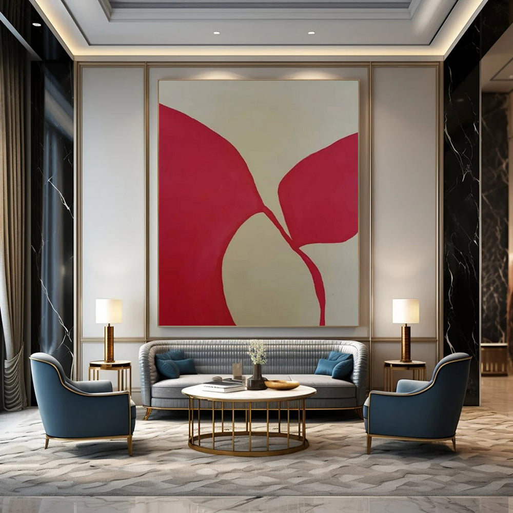 Giant Hand-Painted Contemporary Abstract Art for Trendy Bar Dance Floors