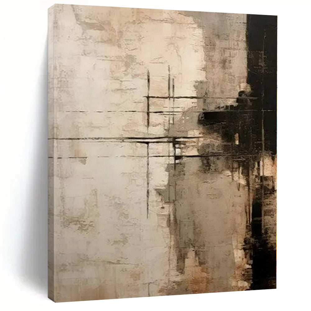 Hand-Painted Large Modern Abstract Wall Art for Bedroom Behind Headboards
