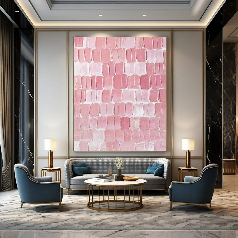 Monumental Abstract Painting for Indoor Atrium Spaces - Commissioned Resin on Linen