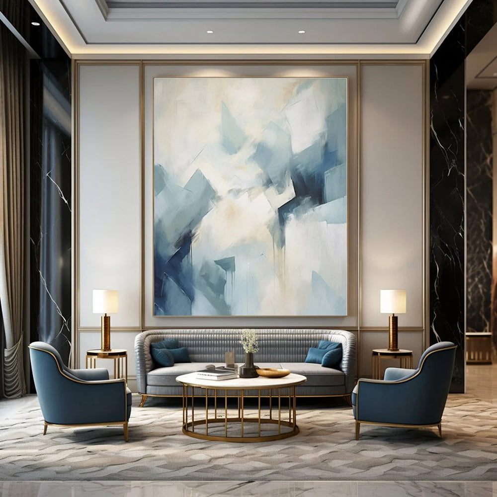 Custom Hand-Painted Abstract Painting for Bedroom and Entryway