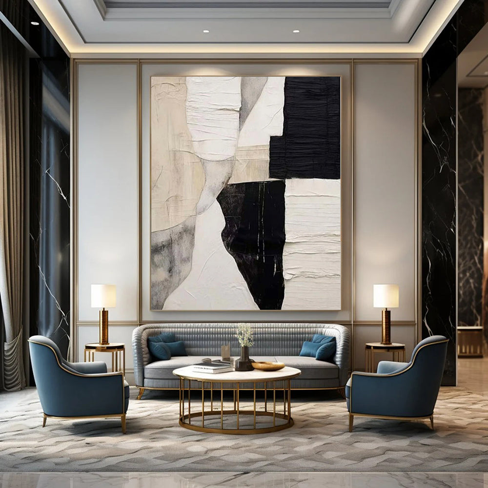Grand Abstract Wall Decor for Bathroom Vanity Areas - Made to Order Mixed Media