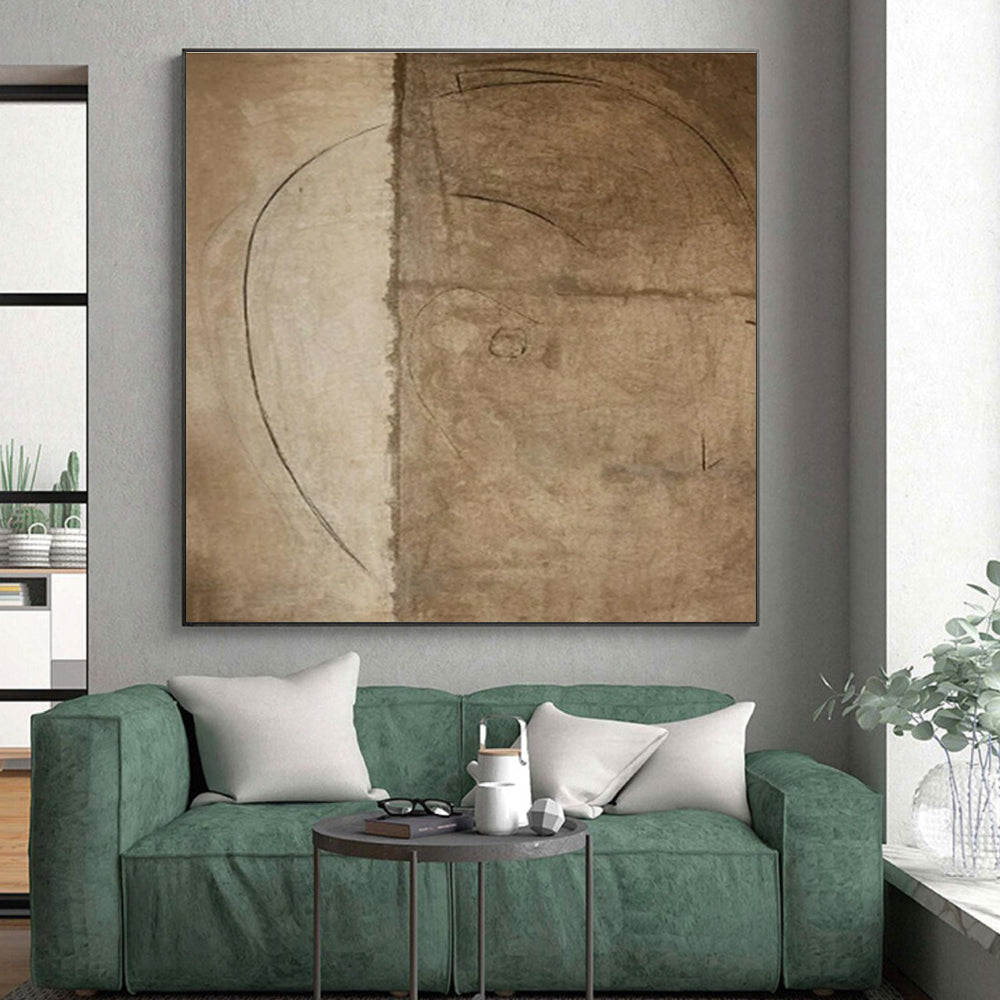 Super-Sized Hand-Painted Abstract Canvas for Pet Grooming Station Wall