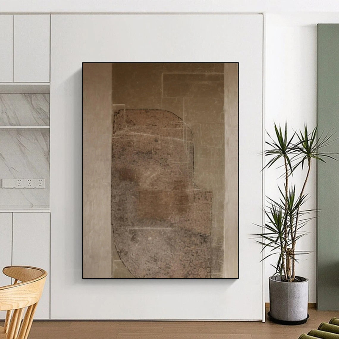 Vast Custom-Made Hand-Painted Abstract Art for Sunroom Serenity Wall
