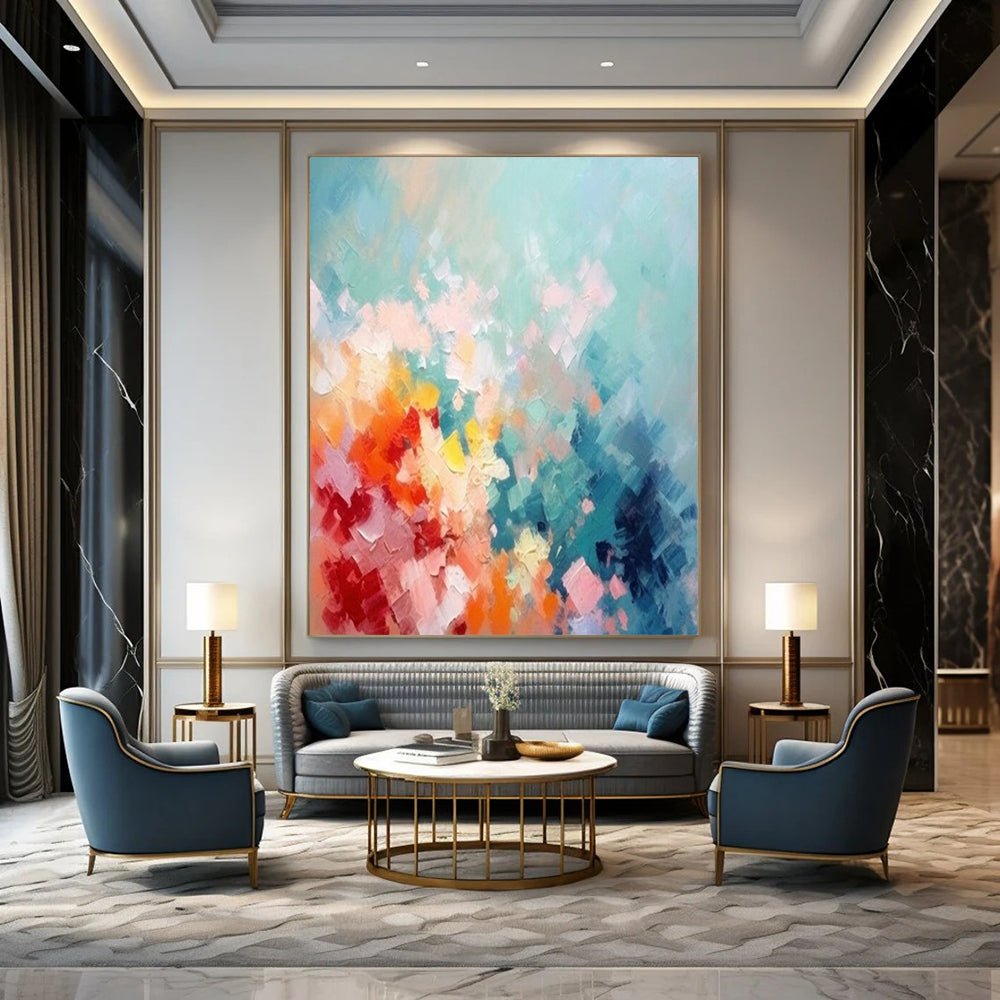Super-Sized Hand-Painted Modern Abstract Wall Decor for Home Dining Nooks