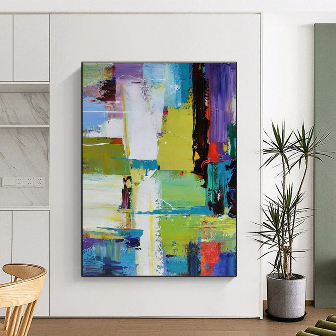 Oversized Contemporary Abstract Canvas for Artisan Craft Fair Exhibition Booths