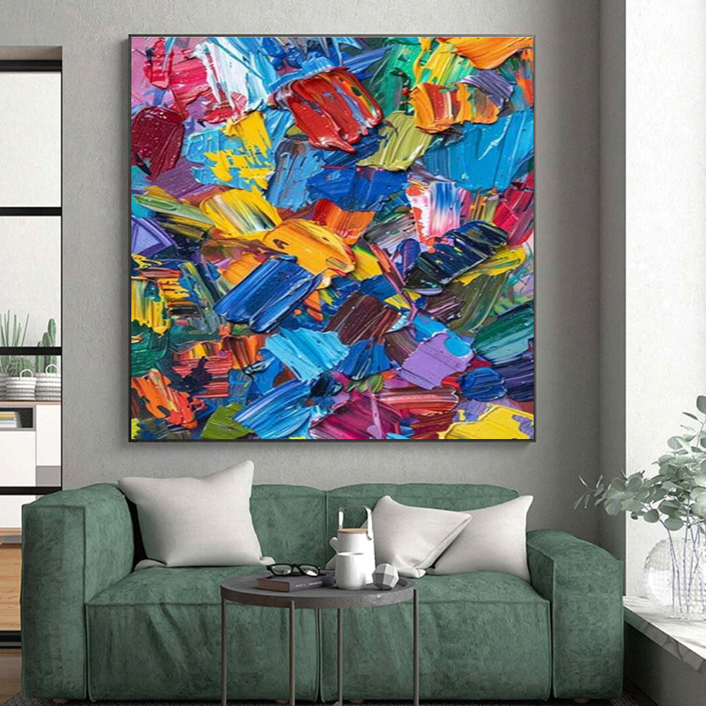 Large-Scale Abstract Art for Attic Living Space Character Enhancement LargeART0685