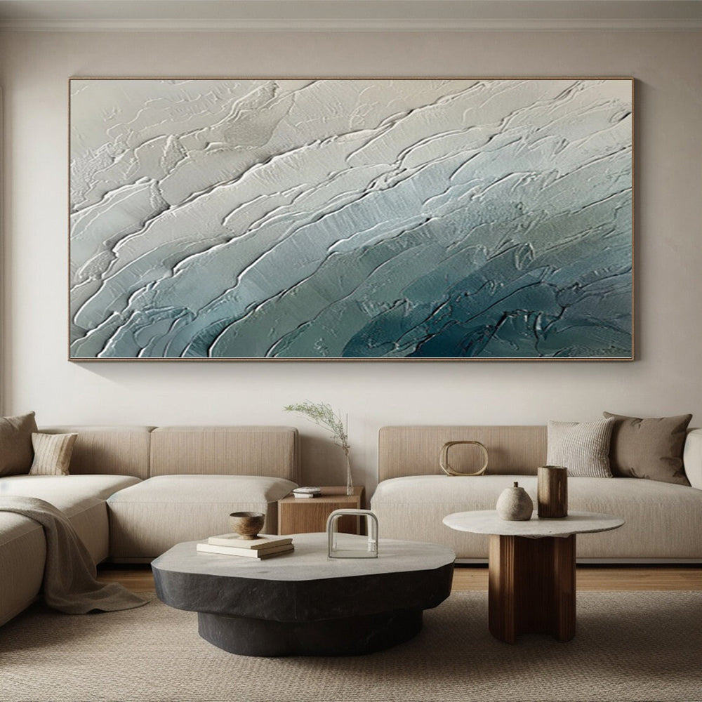 Custom Extra Large Abstract Weave Painting - Hand-Painted Gouache for Artisan Craft Studios