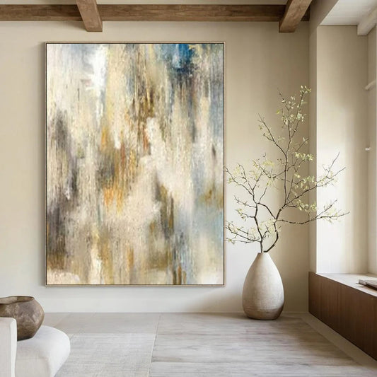 Extra-Vast Hand-Painted Modern Abstract Artwork for Grand Villa Gardens