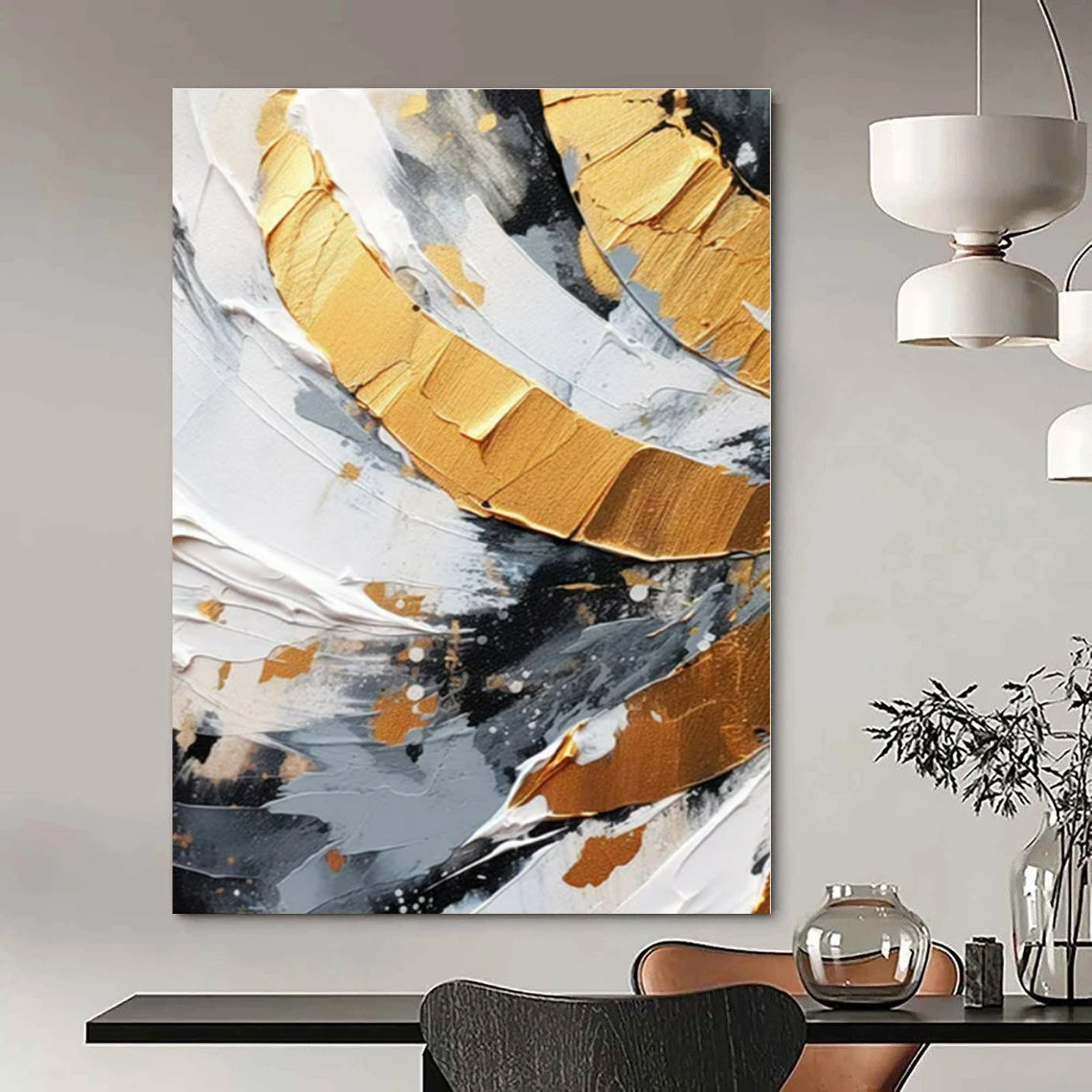 Industrial Edge Hand-Painted Mural for Urban-Style Bedrooms