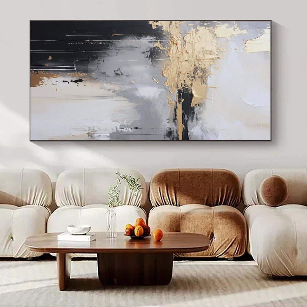 Hand-Painted Bespoke Abstract Canvas for Living Room & Hotel Banquet Halls