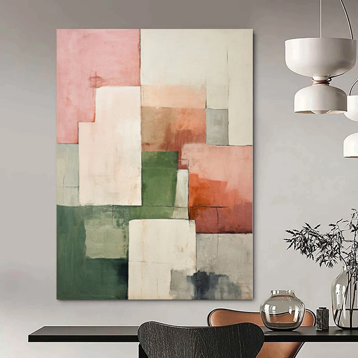 Immense Abstract Canvas for Fireplace Mantels - Made to Order Resin on Canvas