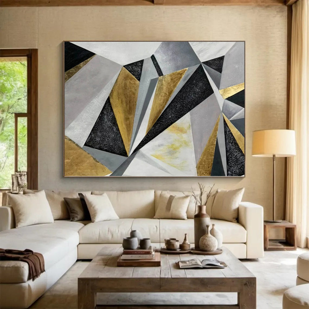 Immense Hand-Painted Abstract Wall Art for Home Craft Room Worktable and Supply Storage Walls