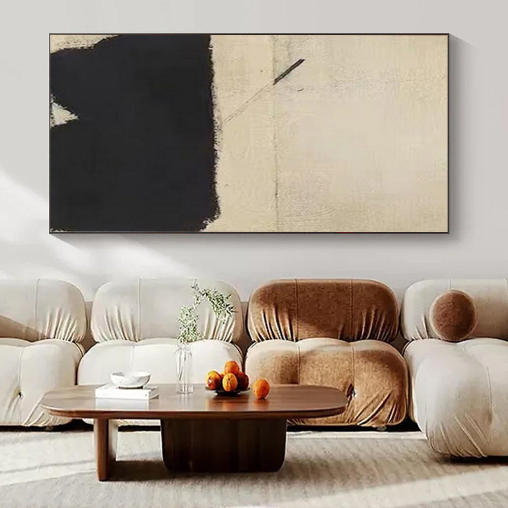 Oversized Hand-Painted Contemporary Abstract Art for Dining Room Behind Buffets