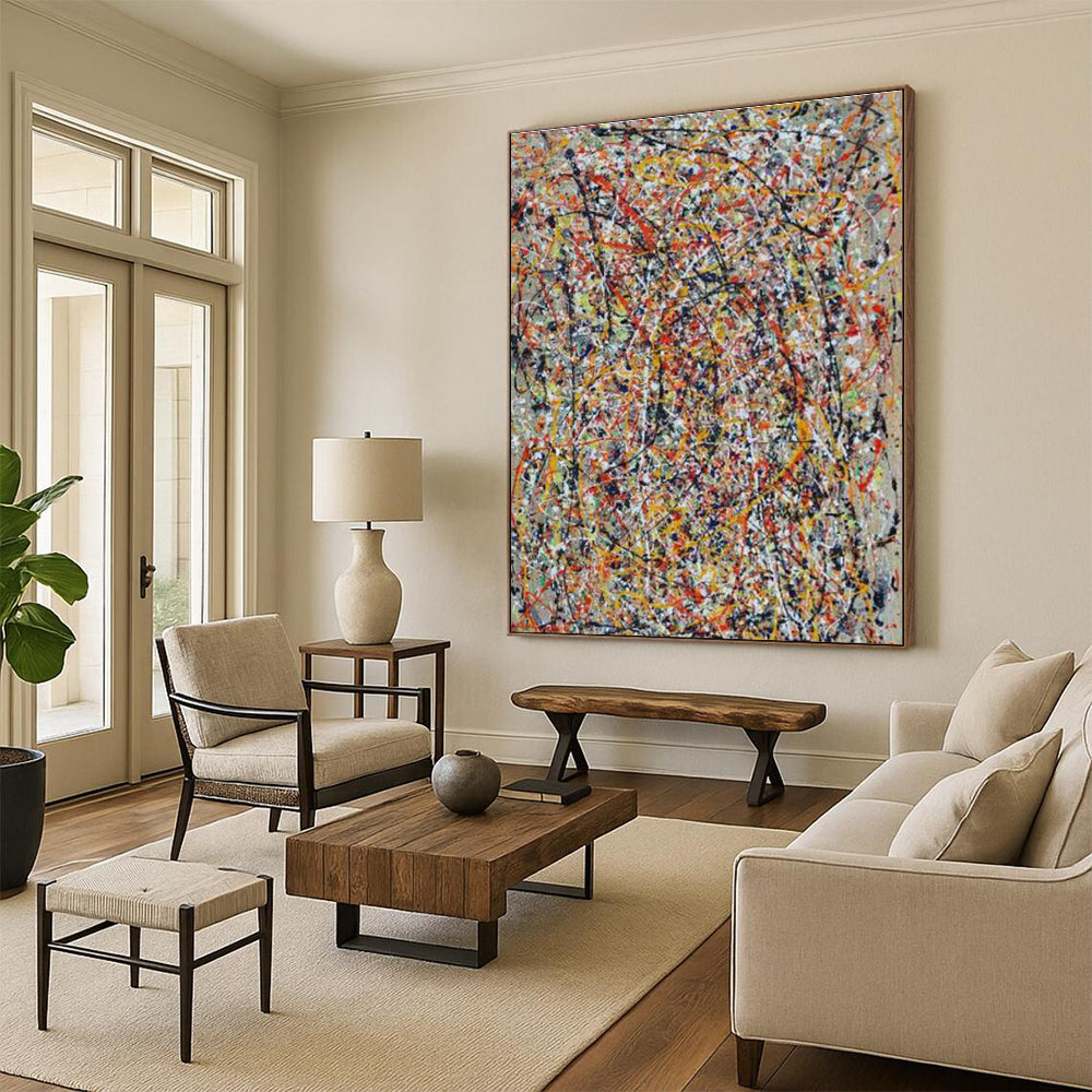Giant Abstract Art for Bathroom Vanity Mirror Wall