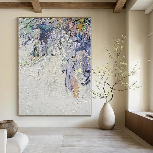 Hand-Painted Personalized Abstract Mural for Dining Room and Hotel Banquet Halls