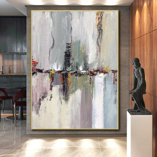 Mammoth Custom-Made Abstract Canvas for Nursery Crib Canopy Wall