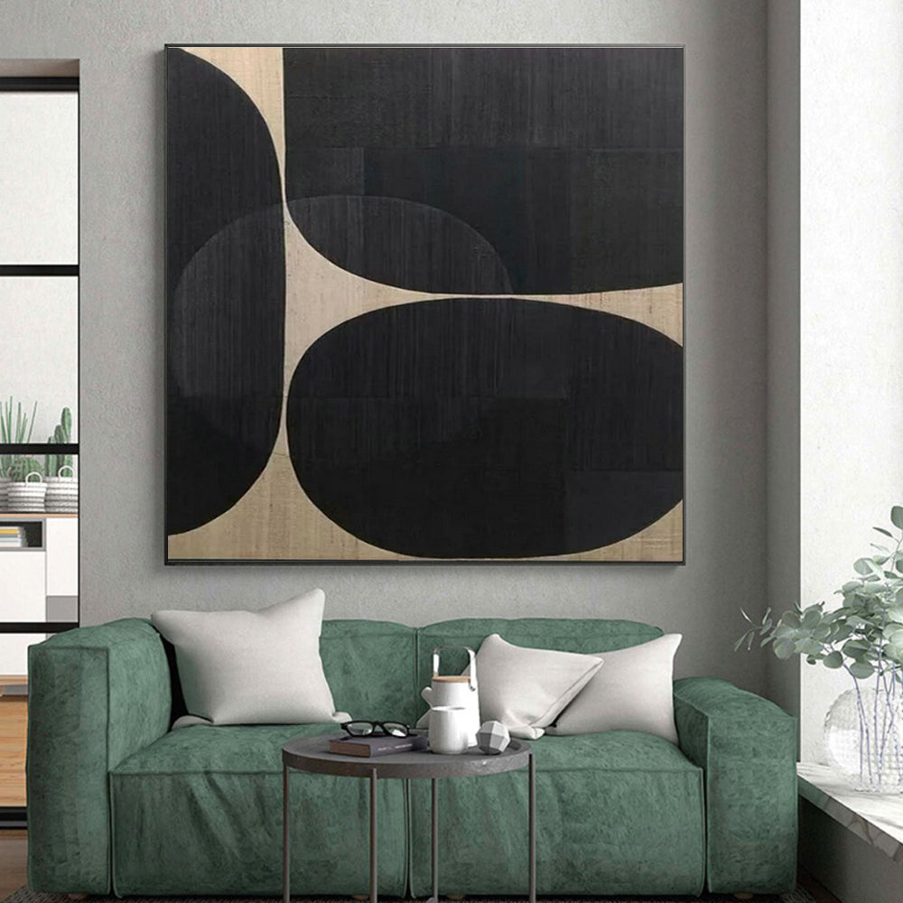 Custom Oversized Hand-Painted Abstract Canvas for Attic Living Space Feature Wall LargeART0595