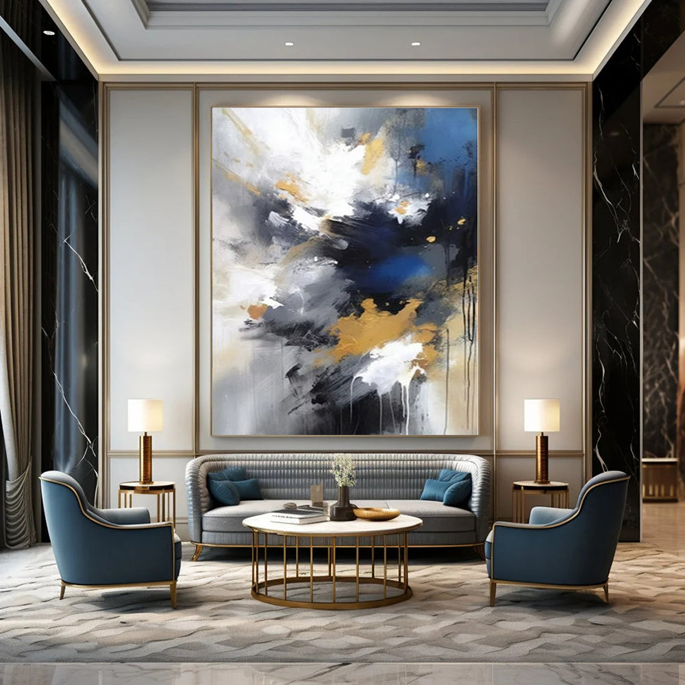 Vintage Travel Hand-Painted Abstract Canvas for Adventurous Bedrooms