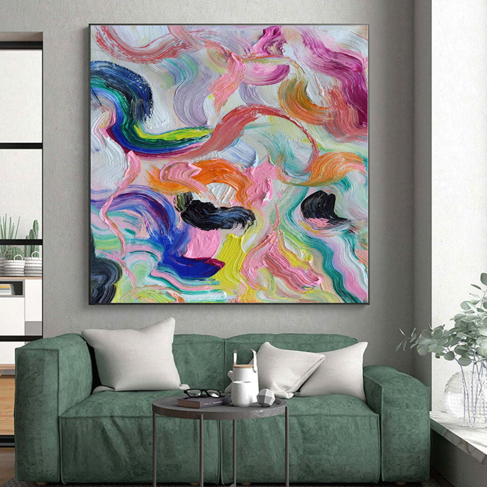 Super-Sized Custom Abstract Wall Art for Home Craft Room Storage Wall