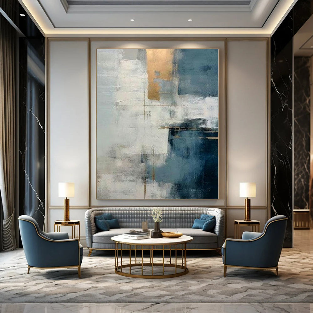 Playful Polka Dot Hand-Painted Abstract Wall Art for Fun Dining Rooms