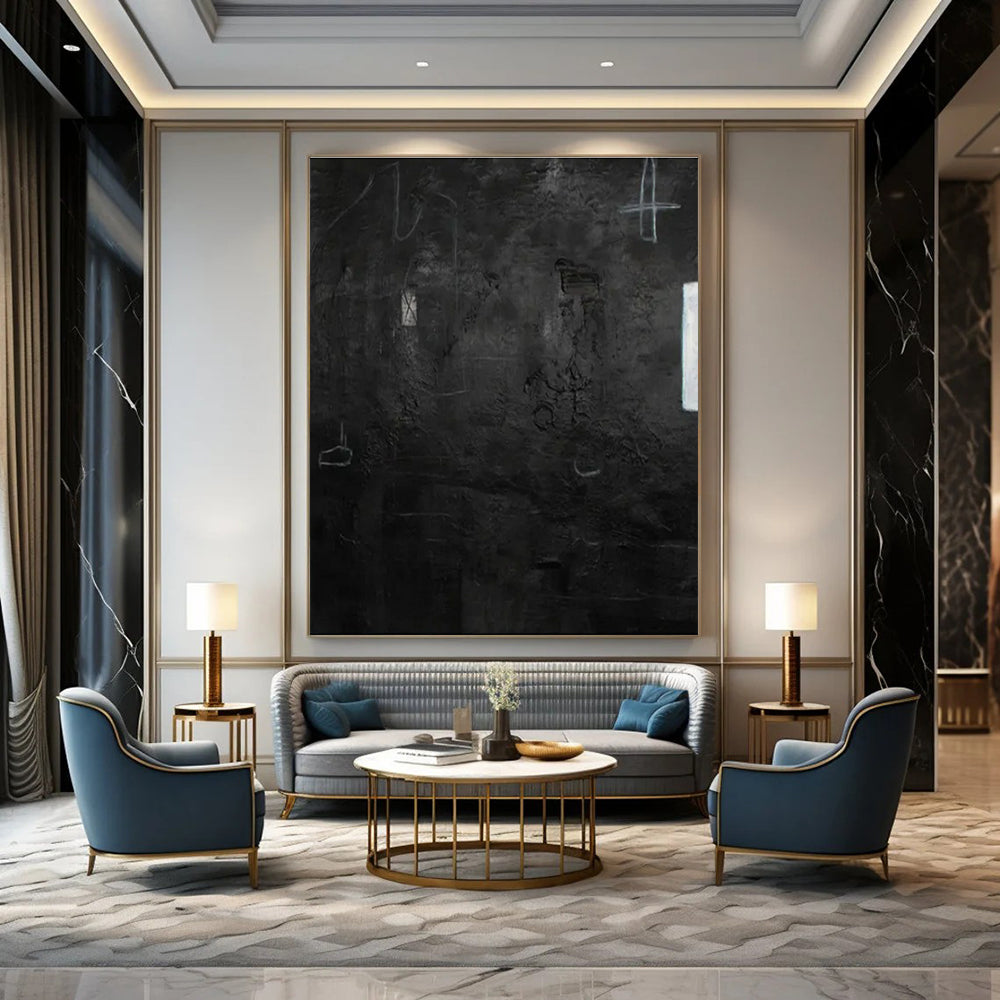 Oversized Custom Hand-Painted Abstract Art for Dining Room & Hallway