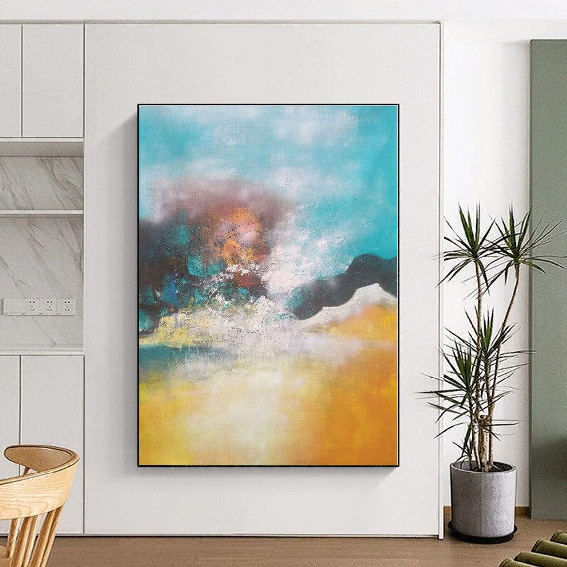 Gigantic Custom Abstract Wall Art for Home Theater Screen Surround Wall
