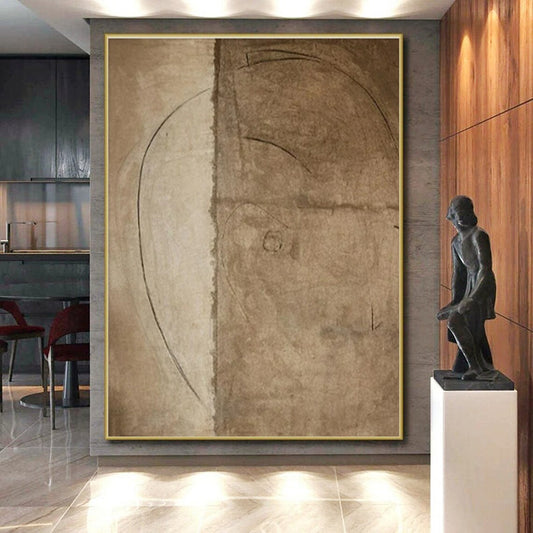 Super-Sized Hand-Painted Abstract Canvas for Pet Grooming Station Wall