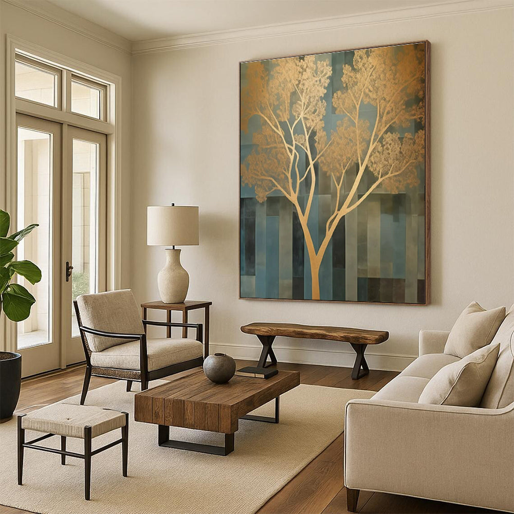 Huge Contemporary Abstract Painting for Home Gym Motivational Decor