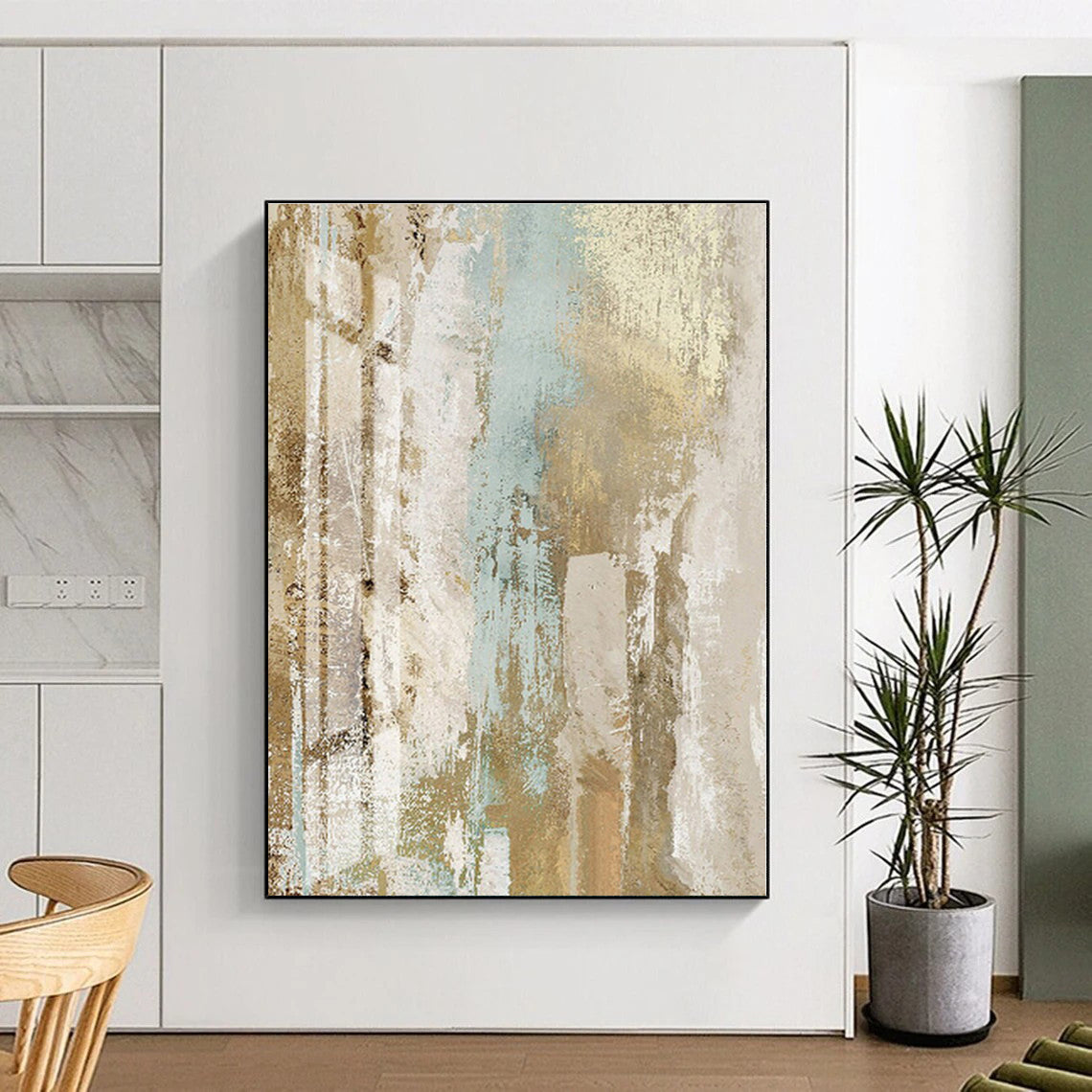 Huge Custom Abstract Art for Bathroom Shower Enclosure Wall