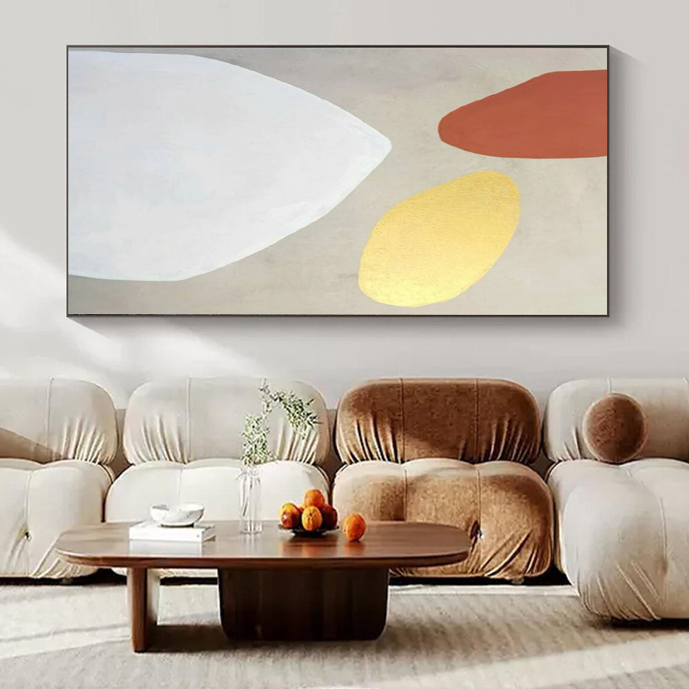 Large-Scale Hand-Painted Contemporary Abstract Mural for Boutique Hotel Lobbies