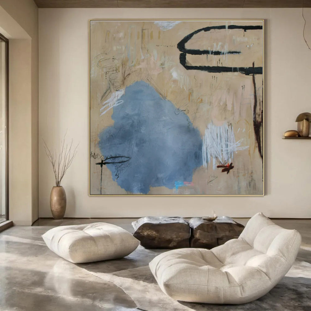 Custom Hand-Painted Abstract Painting for Office & Bar