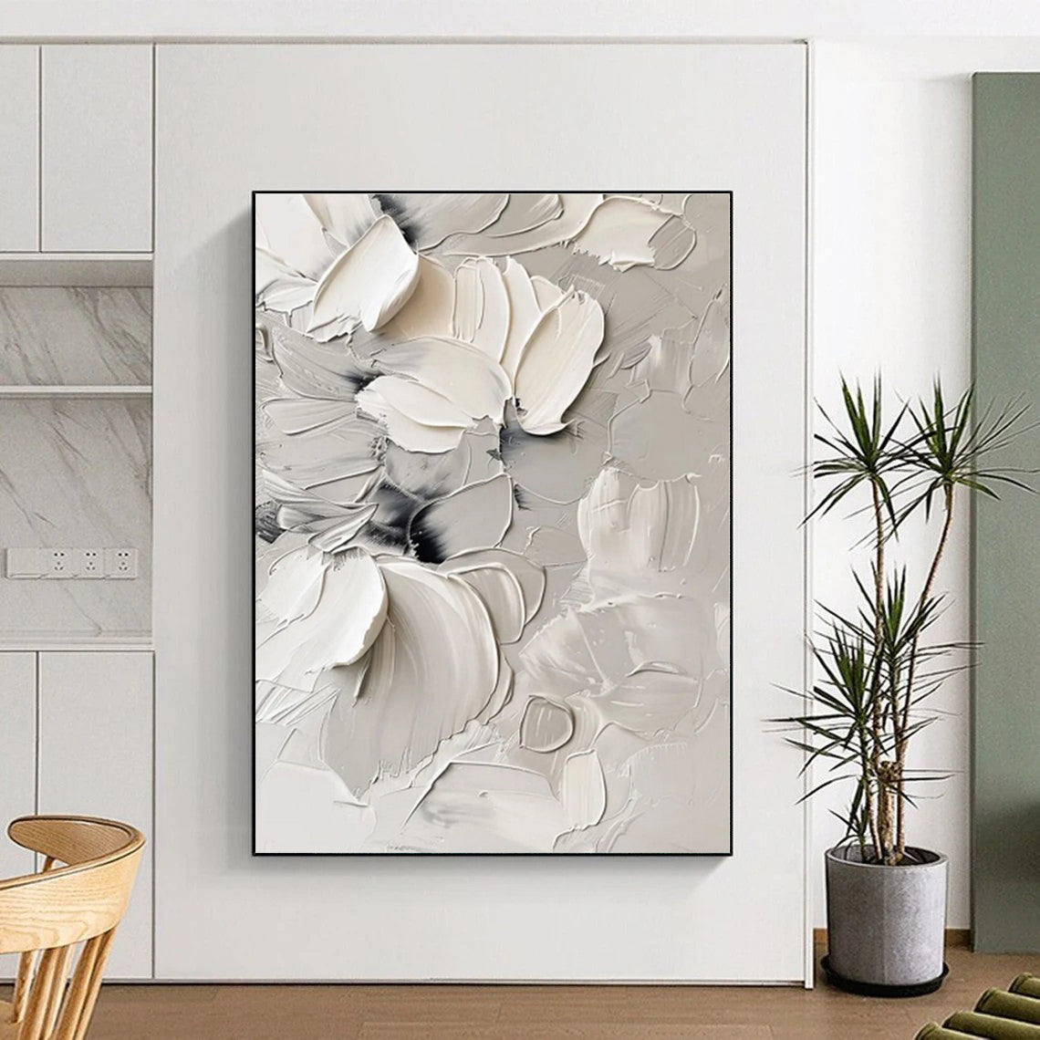 Massive Custom Hand-Painted Abstract Art for Walk-in Closet Style Wall